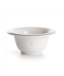 Shaving bowl from MÜHLE, porcelain white, with platinum rim	RN11