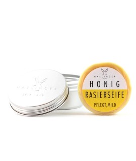 HASLINGER Honey in aluminium bowl shaving soap 60g