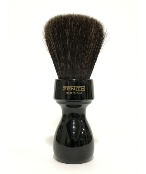 ZENITH Horse hair extra soft shaving brush  black resin handle 507N XS