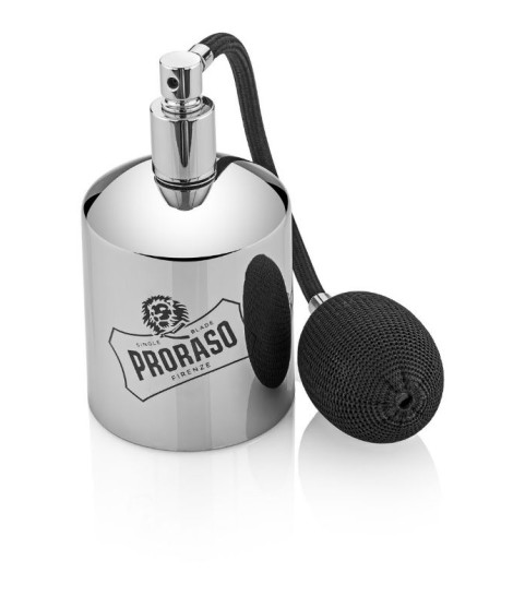 PRORASO vaporizer in chromed metal and glass with spray pump