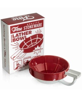FINE ACCOUTREMENTS shaving bowl red white