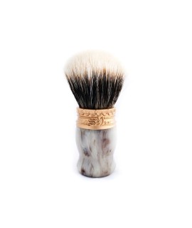 SAPONIFICIO VARESINO two bands white badger faux horn handle