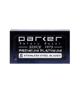 5 Lamette da Barba Parker Premium Platinum
