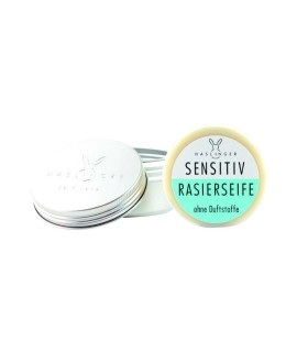 Jabón de afeitar en bowl de aluminio HASLINGER Sensitive 60gr