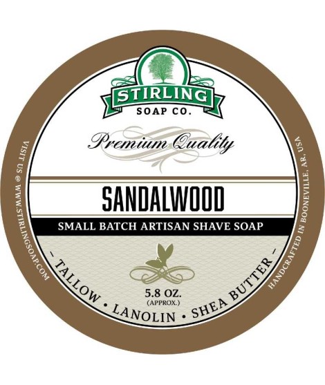 Jabón de afeitar artesanal STIRLING Sándalo 170ml