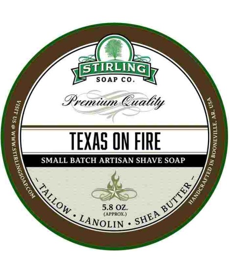 Sapone da barba artigianale STIRLING Texas on Fire 170ml