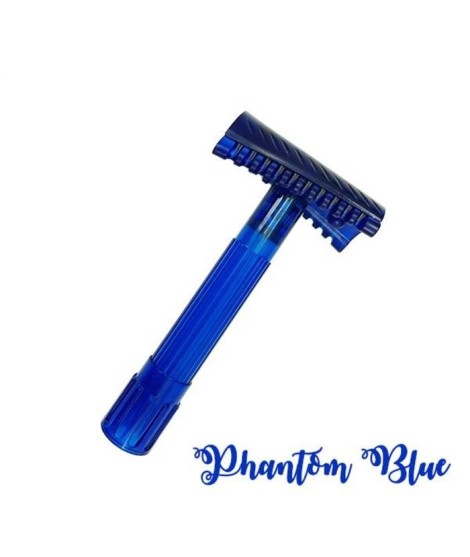 Maquinilla de afeitar clásica PHOENIX ARTISAN ACCOUTREMENTS slant phantom azul