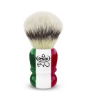 Brocha de afeitar OMEGA fibra sintética serie EVO 2.0 mango bandera Italia