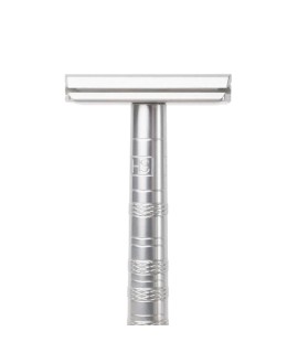 Maquinilla de afeitar clásica HENSON SHAVING 2.0 agresividad medium (++) color aluminio