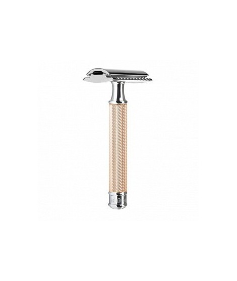 MÜHLE safety razor  closed comb, handle material metal rosegold R89RG