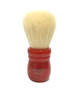 Pennello da barba ZENITH setola sbiancata manico in resina colore rosso corallo 505RC SE