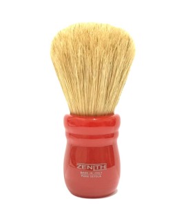 Pennello da barba ZENITH pura setola non sbiancata manico resina colore rosso corallo 505RC XSE