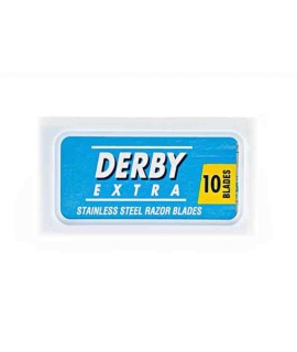 DERBY (blue) EXTRA super stainless double edge stainless steel razor blades (1 pack of 10)