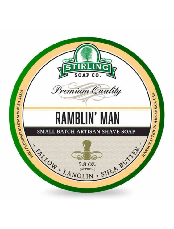 Jabón de afeitar artesanal STIRLING Ramblin’ Man 170ml