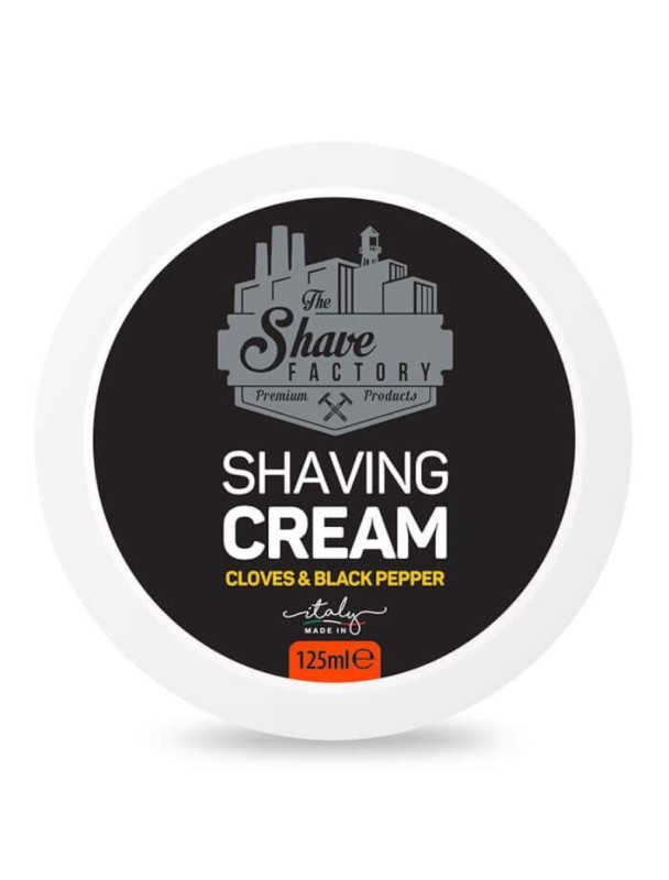 THE SHAVE FACTORY cloves and black pepper shaving soap 125ml
