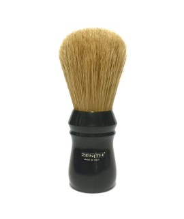 ZENITH pure bristle unbleached plastic handle black color shaving brush 80N XSE