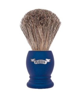 PLISSON 1808 Russian grey badger hair blue night handle colour shaving brush