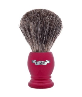 PLISSON 1808 Russian grey badger hair red pearl colour shaving brush