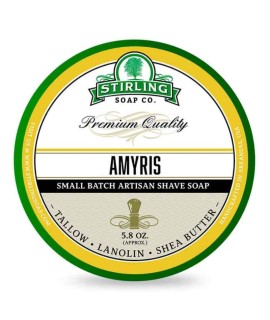Jabón de afeitar artesanal STIRLING Amyris 170ml