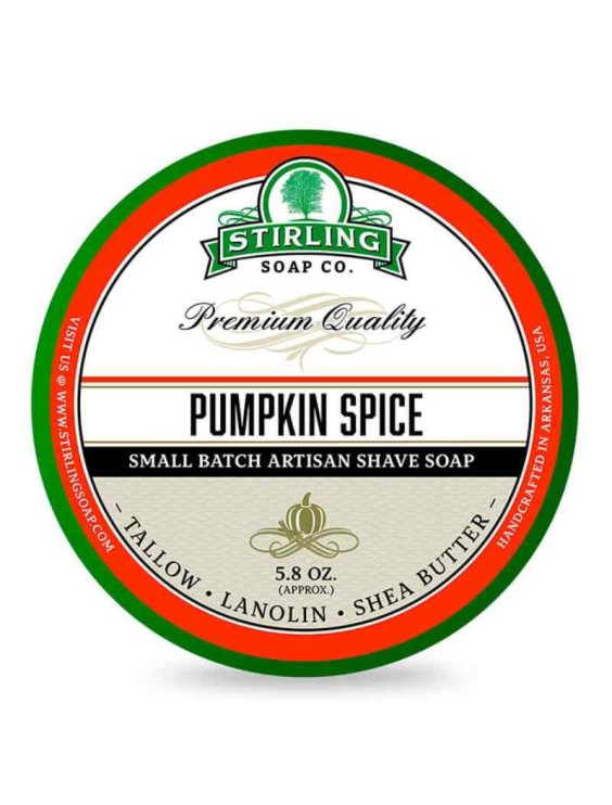 Jabón de afeitar artesanal STIRLING Pumpkin Spice 170ml