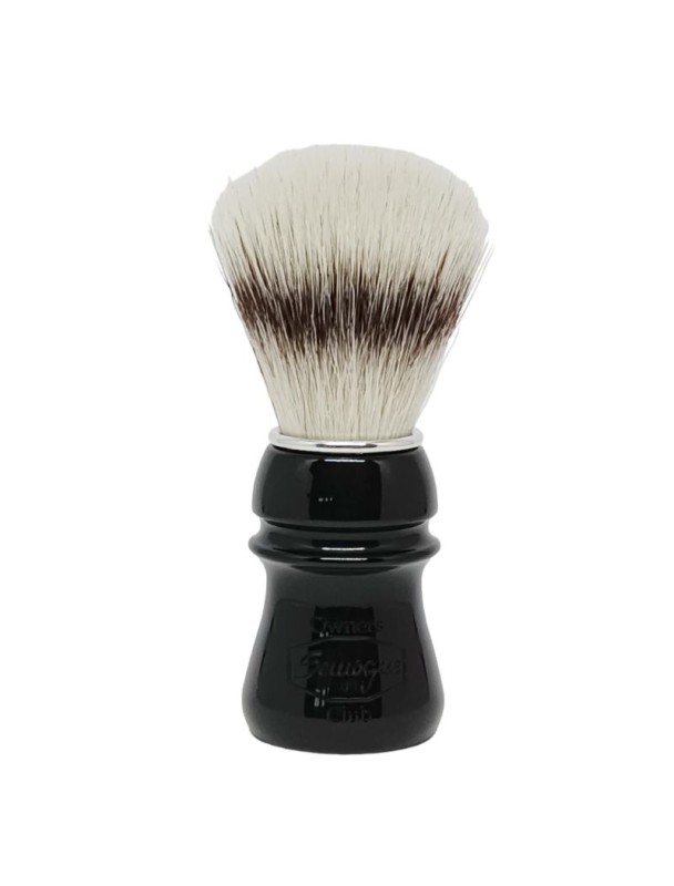 SEMOGUE SOC Synthetic sylver jet black resin shaving brush 1438