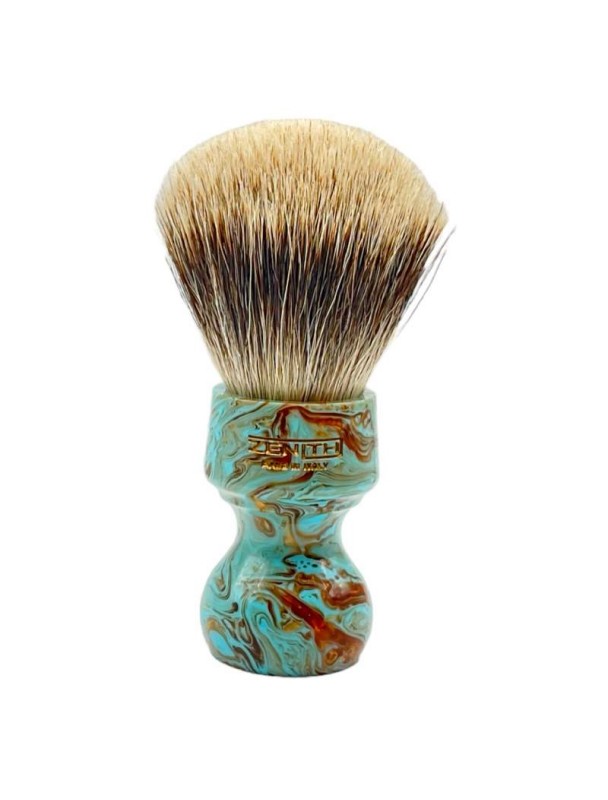 ZENITH Manchurian shaving brush turned resin handle turchese color 506TURCHESE Manchu