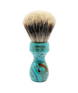 ZENITH Manchurian shaving brush turned resin handle turchese color 507TURCHESE Manchu