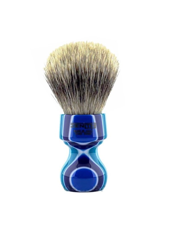 ZENITH Manchurian shaving brush handle turned in multicolor resin 506MCB Manchu