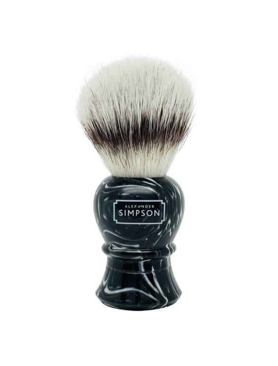 SIMPSON Islington synthetic Faux Ebony Marble L travel shaving brush 2190SL3