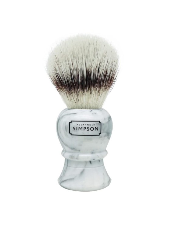 Brocha de afeitar de viaje SIMPSON Islington faux mármol gris italiano L 2190SL1