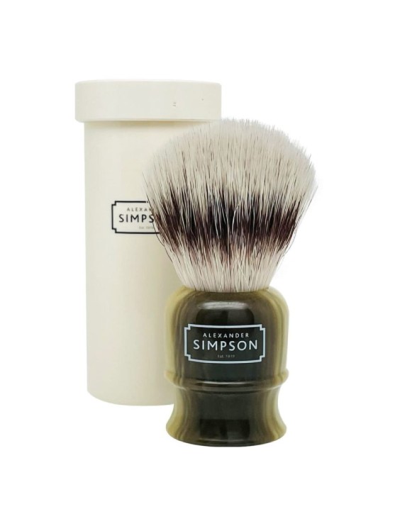 SIMPSON Highbury Faux horn S travel shaving brush with tube 2234SS2T