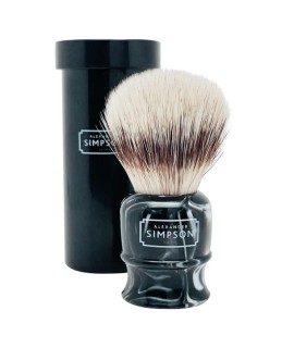 Pennello da barba SIMPSON Highbury Faux marmo ed ebano S con tubo da viaggio 2234SS3T