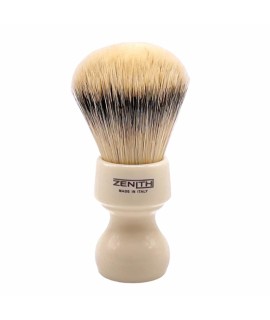 ZENITH synthetic fiber resin handle ivory colour shaving brush 506A Sit