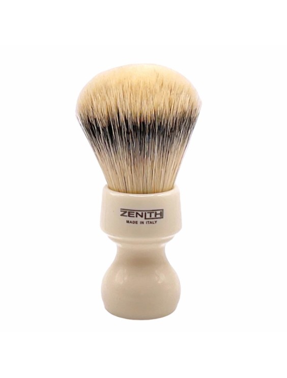 ZENITH synthetic fiber resin handle ivory colour shaving brush 506A Sit