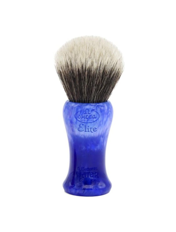 OMEGA Elite 5 Elements Collection fiber shaving brush: WATER