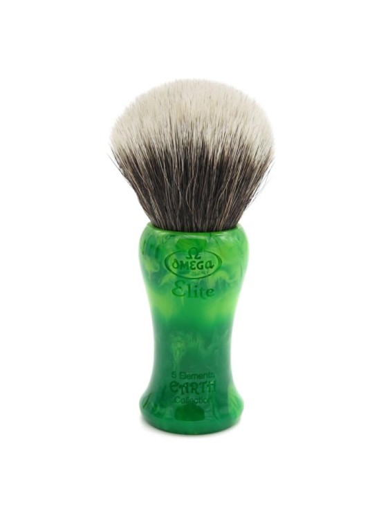 OMEGA Elite 5 Elements Collection fiber shaving brush: EARTH