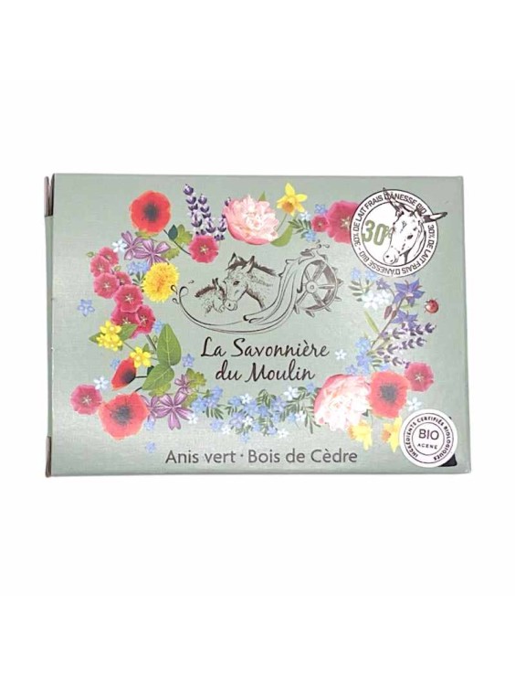 LA SAVONNERIE DU MOULIN Cedarwood and anise 30% donkey milk body soap 100g