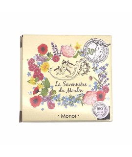 Jabón para cuerpo y manos LA SAVONNIERE DU MOULIN Aroma natural de Monoï 30% leche de burra 80g