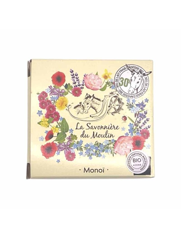 LA SAVONNERIE DU MOULIN Natural Monoï scent 30% donkey milk body soap 80g