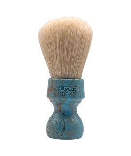 ZENITH pure bristle bleached resin multi colour handle shaving brush 506 TURCHESE SE