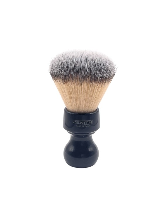 Pennello da barba ZENITH ciuffo sintetico Premium manico resina nero 506N SPR