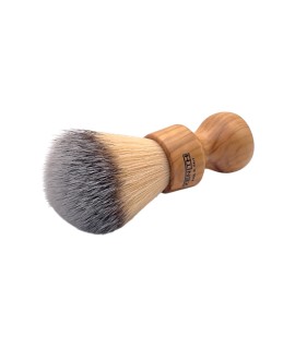 Brocha de afeitar ZENITH nudo sintético Premium mango madera olivo 506U SPR