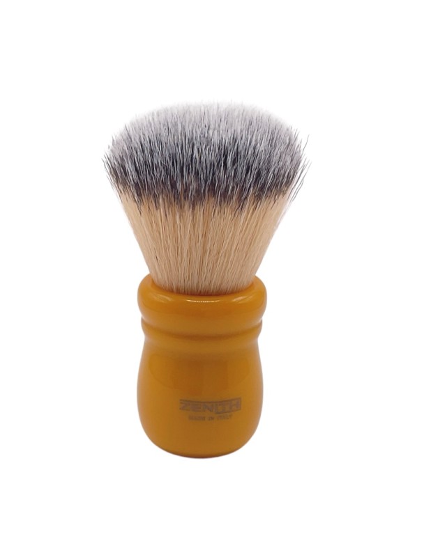 Brocha de afeitar ZENITH nudo sintético Premium mango resina butterscotch 505BC SPR