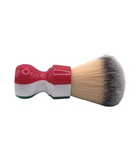 Pennello da barba ZENITH ciuffo sintetico Premium manico resina tricolore bandiera Italia 506IF SPR