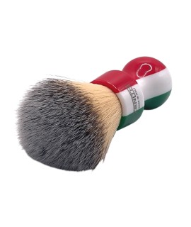 Brocha de afeitar ZENITH nudo sintético Premium mango resina tricolor bandera Italia 506IF SPR