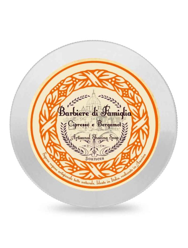 Jabón de afeitar ARIANA & EVANS Barbiere di Famiglia Cipresso e Bergamot 148ml