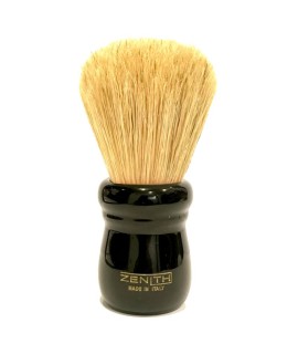 Brocha de afeitar ZENITH de cerda natural no blanqueada mango resina color negro 505NK XSE