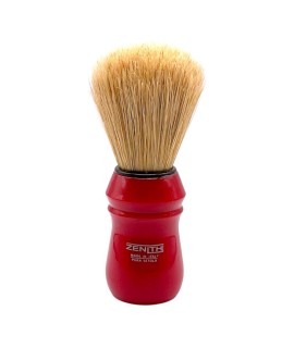 Brocha de afeitar ZENITH cerda natural no blanqueada mango plástico en color rojo 80R XSE