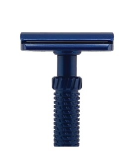Rasoio da barba M3teorite alluminio manico lungo colore blu