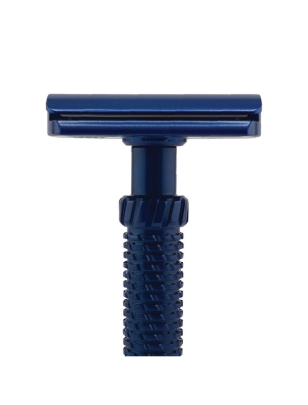Maquinilla de afeitar clásica M3teorite aluminio mango largo color azul